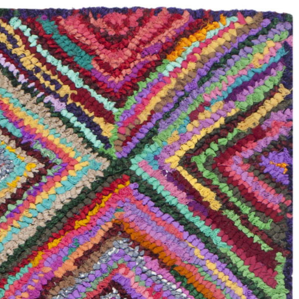 Bungalow Rose Anaheim Handmade Cotton Pink/Green Rug & Reviews Wayfair